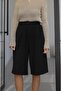 Black Pleated Front Capri Pants - 3