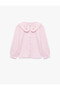 Long Sleeve Floral Embroidered Cotton Baby Collar Shirt