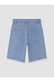 Ozmarka New Season Indigo Bermuda Fit Stoned Girls' Jean Shorts - 4
