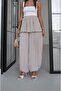 Beige Flared Shalwar Trousers - 2