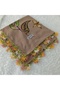 Handmade Needlework Writing, Scarf, Yemeni, Mevlit Cover, Head Cover, 4 Sides Embroidered, 100% Cotton, 100*100cm - 8