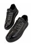 Men's Genuine Leather Rubber Laced Sneakers - 2