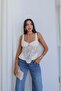 Ecru Underwire Lace Corset Blouse
