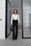 Black Raven Belted Spanish Flare Pants - 3