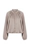Beige Soho Bomber Jacket Pants Satin Set - 2