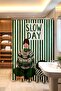 Bathroom Curtain, Shower Curtain with Drinking Coffee Woman and Cat Pattern, Bathtub Curtain 175X200Cm - 2