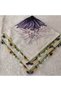 Handmade Needlework Writing, Scarf, Yemeni, Mevlit Cover, Head Cover, 4 Sides Embroidered, 100% Cotton, 100*100cm - 8