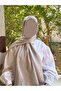 Hijab Cotton Soft Shiny Textured Viva Pattern Jacquard Shawl Stone - 2