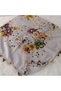 Brand Handcrafted Needle Embroidered Writing 100% Cotton Muslin – 4 Sides Embroidered Elegant Headscarf 100X100 cm - 4