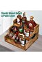 Portalof Liquor Bottle Storage Rack Wooden Multi-Layer Display Shelf for Liquor, Whiskey, and Beverages - 5
