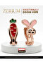 Non-Perforated Compression Girl's Earrings Cute Rabbit and Carrot Model - 6