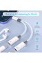 موزع USB C، محول سماعة راس وشاحن USB C مزدوج 2 في 1، كيبل دونجل صوت من النوع C مع شحن سريع بي دي 60 - 2