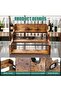 Portalof Liquor Bottle Storage Rack Wooden Multi-Layer Display Shelf for Liquor, Whiskey, and Beverages - 4