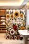 Bathroom Curtain, Colorful Forest Flowers Patterned Shower Curtain, Bathtub Curtain 175X200Cm - 3
