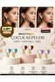 Non-Perforated Compressed Girls' Earring Set with 3 Heart Models and Clip-On