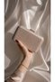 Women's Rose Gold Kumsim (Non-Shedding) Stylish Evening Dress Portfolio Bag with Extra Chain and Detachable Handle