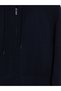 Ozmarka New Season Navy Blue Regular Fit Hooded Men's Knitwear Cardigan - 7