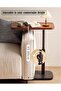 Side Table,Home Coffee Table for Small Spaces 360° Swivel & Adjustable Height Sofa End T - 3