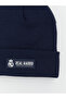 Navy blue real madrid embroidered men's beanie - 2