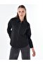 Shirt Collar Suede Blouse Black