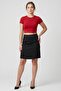 Women Plain Mini Skirts, Black - 2