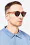 Men L6055S Round Sunglasses, Light Brown - 5