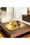 Decorative Tray Decor Large Serving Tray with Handles Coffee Trays for Coffee Table Tray Coffee Table Decor, Bathroom Trays for Counter Gold Tray Decorative, Mirror and Metal Tray Tea Tray - 3