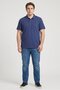 Men Regular Fit Brand Logo Short Sleeve Polo Shirt, Navy - 2