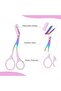Professional 2 in 1 Eyebrow Scissors with Comb Stainless Steel Micro Eyebrow Trimmer Shaping Tool for Women - 3