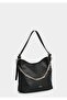 Women's Black Shoulder Bag - 2