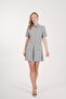 Women's Buttoned Pleated Detail Dress - 4