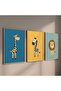 Signtouch Learning Safari Animal Nursery Wall Art 3-Piece Outer Frame 50x70 cm - 3