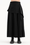 Women's Double Layered Look Lined Design Long Skirt - 3