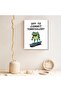 Signtouch Frog Skateboard Quirky Illustration Wrap Framed Wall Art 40x60 cm - 2