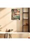 Signtouch Funny Tiger Botanical Cute Washroom Wrap Framed Wall Art 30x40 cm - 2