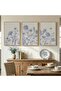 Signtouch Black White Abstract Floral Wall Art 3-Piece Wooden Frame 30x40 cm - 3