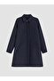 Shirt Collar Patterned Women's Coat - 4
