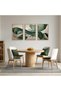 Signtouch Green Lines Flowing Texture to Wall Art 3-Piece Wooden Frame 50x70 cm - 5