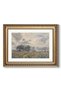 Signtouch Watercolor Wildflower Sky Landscape Wall Art Gold Frame 40x60 cm