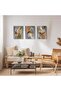 Signtouch Abstract Leaf Gold Silver Grey Canvas Wall Art Set of 3 30x40 cm - 2