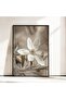 Signtouch Magnolia Beige Floral Botanical Wall Art 3-Piece Black Frame 50x70 cm - 2