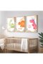 Signtouch Dino Safari Nursery Wall Art 3-Piece Natural Wood Frame 30x40 cm - 3