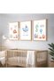 ALAYRA Ocean Safari Animal Playroom Wall Art 3-Piece White Frame 60x80 cm - 4