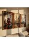 Signtouch London City Big Ben Red Theme Wall Art 3-Piece Outer Frame 40x60 cm