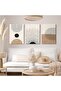 Signtouch Mid Century Geometric Terracotta Framed Wall Art 3-Piece 40x60 cm - 4