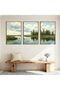 Signtouch Plant Geometric Wrap Framed Canvas Wall Art Set of 3 50x70 cm - 4
