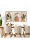 Signtouch Tropical Botanical Geometric Wall Art 3-Piece Wooden Frame 40x60 cm - 4