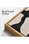 Signtouch Neutral Abstract Beige Minimalist Wall Art Natural Wood Frame 50x70 cm - 4