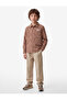 Cotton Long Sleeve Classic Collar Plaid Shirt with Pockets