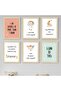 Signtouch Motivational Quotes Kids Wood Wall Art 6-Piece Outer Frame 30x40 cm